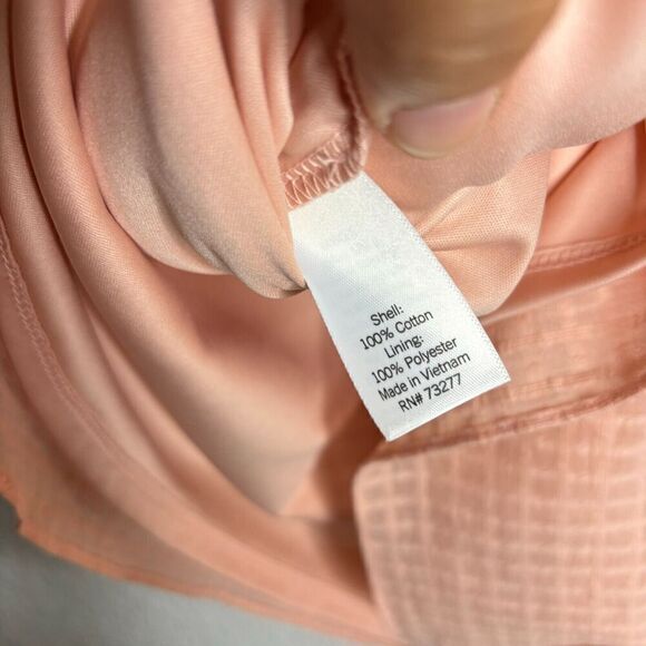 NWT LC Lauren Conrad Womens Pink Flowy Popover Lined Tie Front Blouse Top Medium - Picture 8 of 10